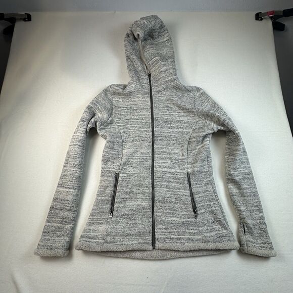 Kuhl Jacket Womens Size Small Gray ALASKA Full Zip Fleece Hoodie Long Sleeve - Picture 1 of 13